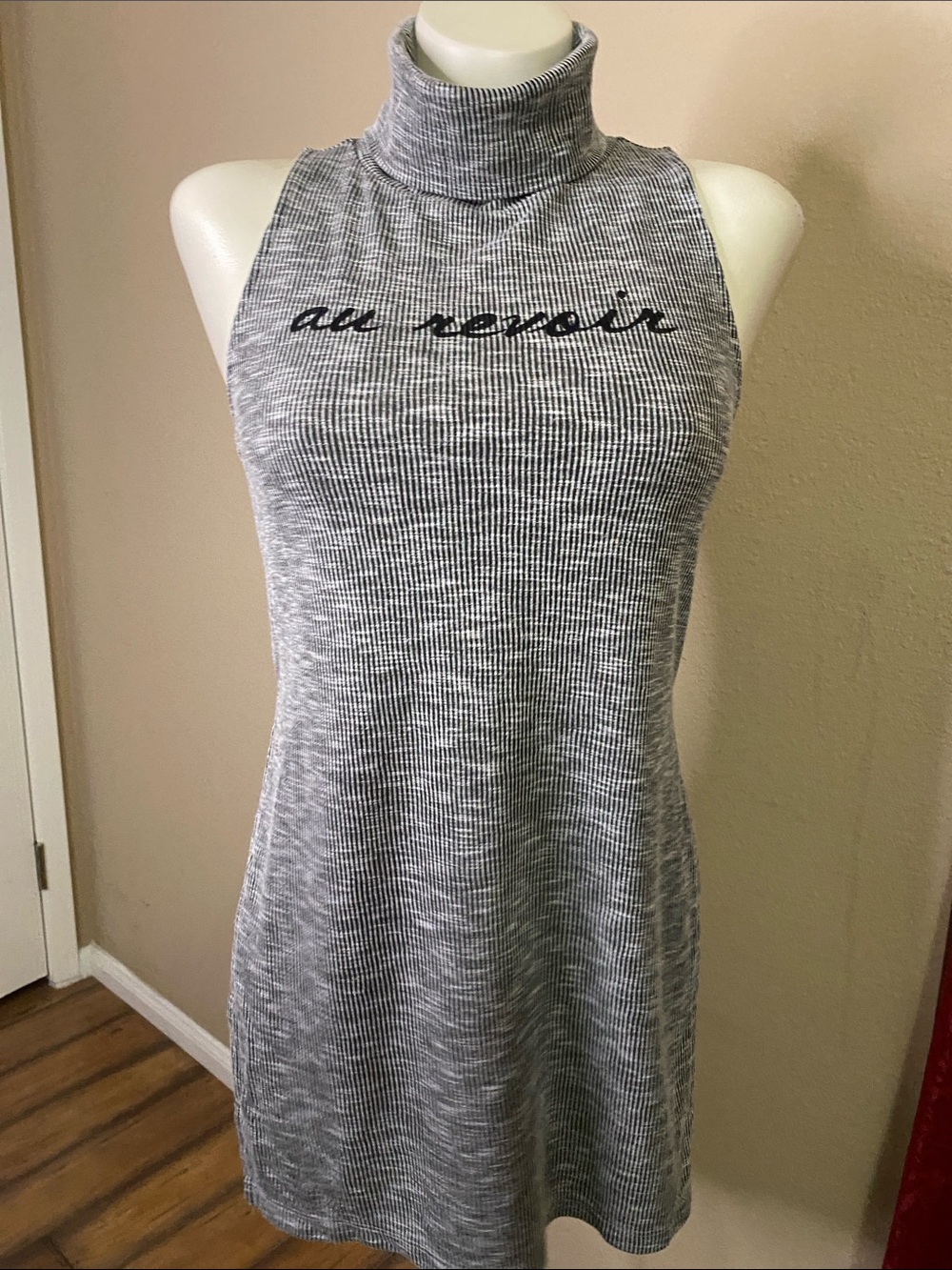 Forever 21 AU REVOIR Black & White Striped Knit tunic Top S